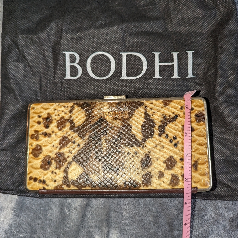 Bodhi Snake embossed Rectangular Clutch